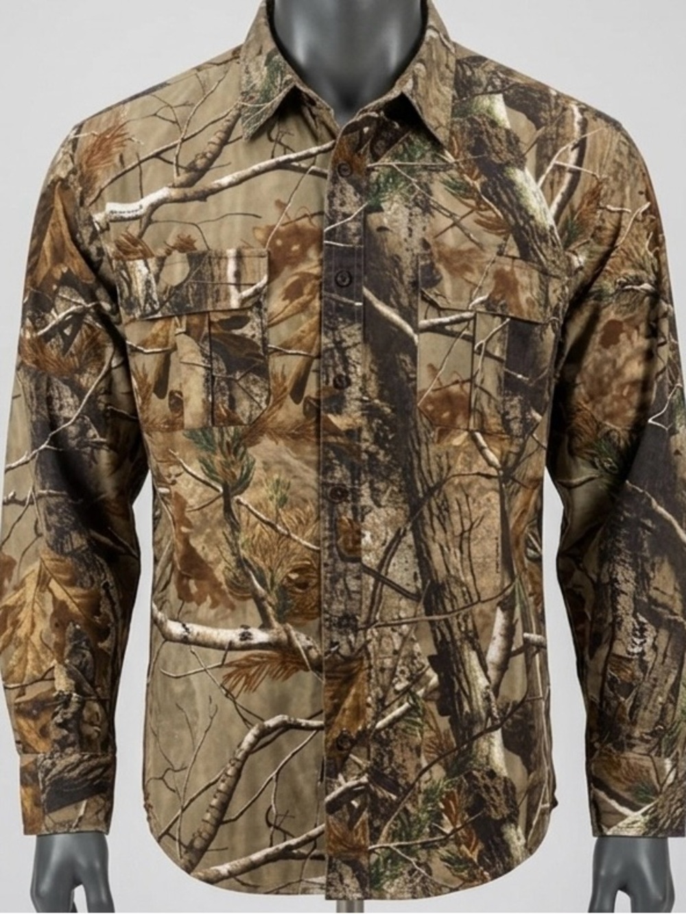 Cabela's Men's Realtree-Inspired Camo Shirt XLT in Brown and Tan